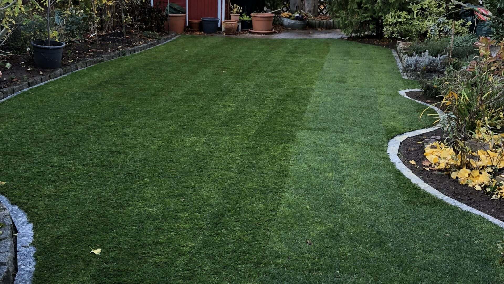 Rollrasen und Gartenbau